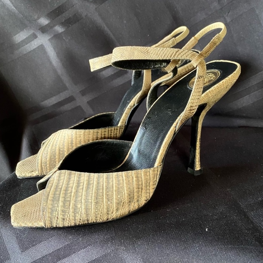 Vintage Versace Slingback open toe pumps